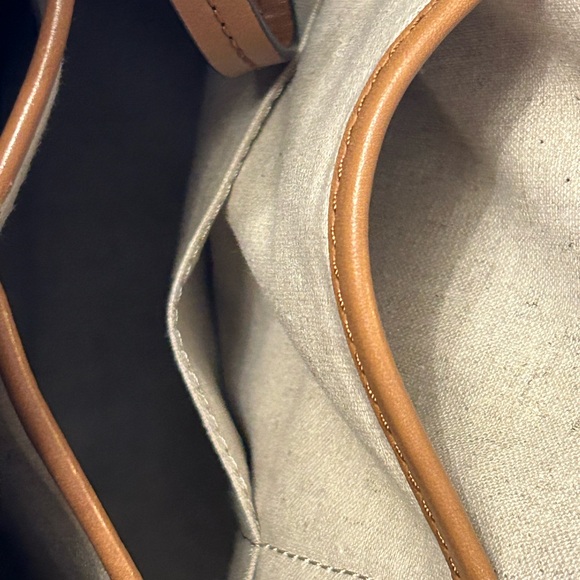 Michael Kors Orange and Tan Crossbody Messenger Bag Approx. 11.5 x 11 x 3 - Picture 12 of 17